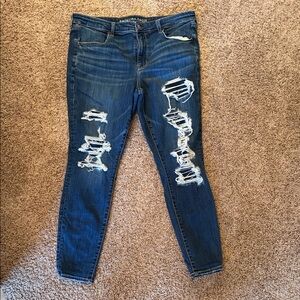 American Eagle Distressed Next Level Stretch Jegging - 18